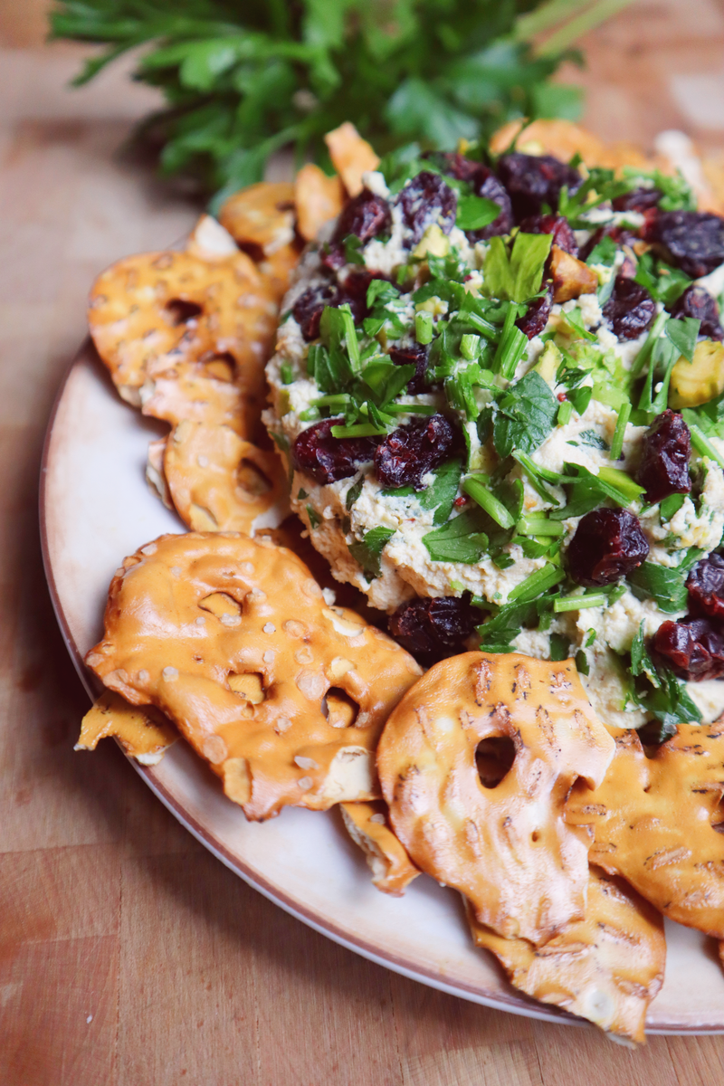 Vegan Cheese Ball Recipe (With Cranberry & Parsley)