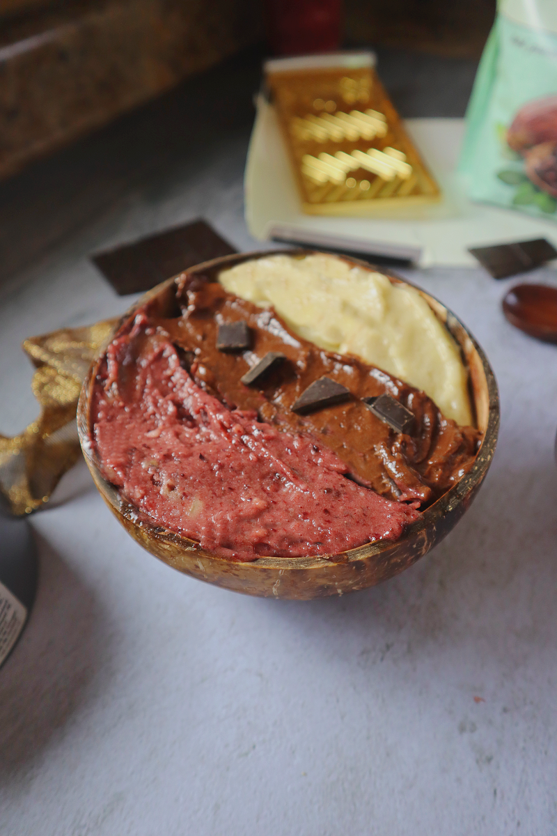 Sugar Free Vegan Ice Cream Recipe (Neapolitan)
