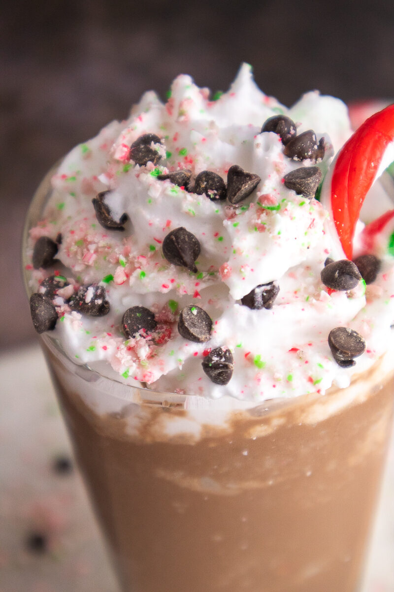 Homemade Starbucks Peppermint Mocha Frappuccino