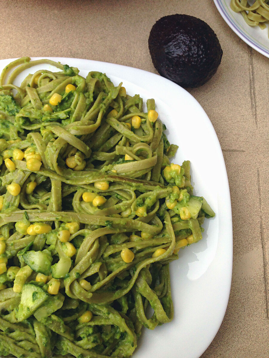 Creamy Green Pasta (Vegan + Gluten Free)