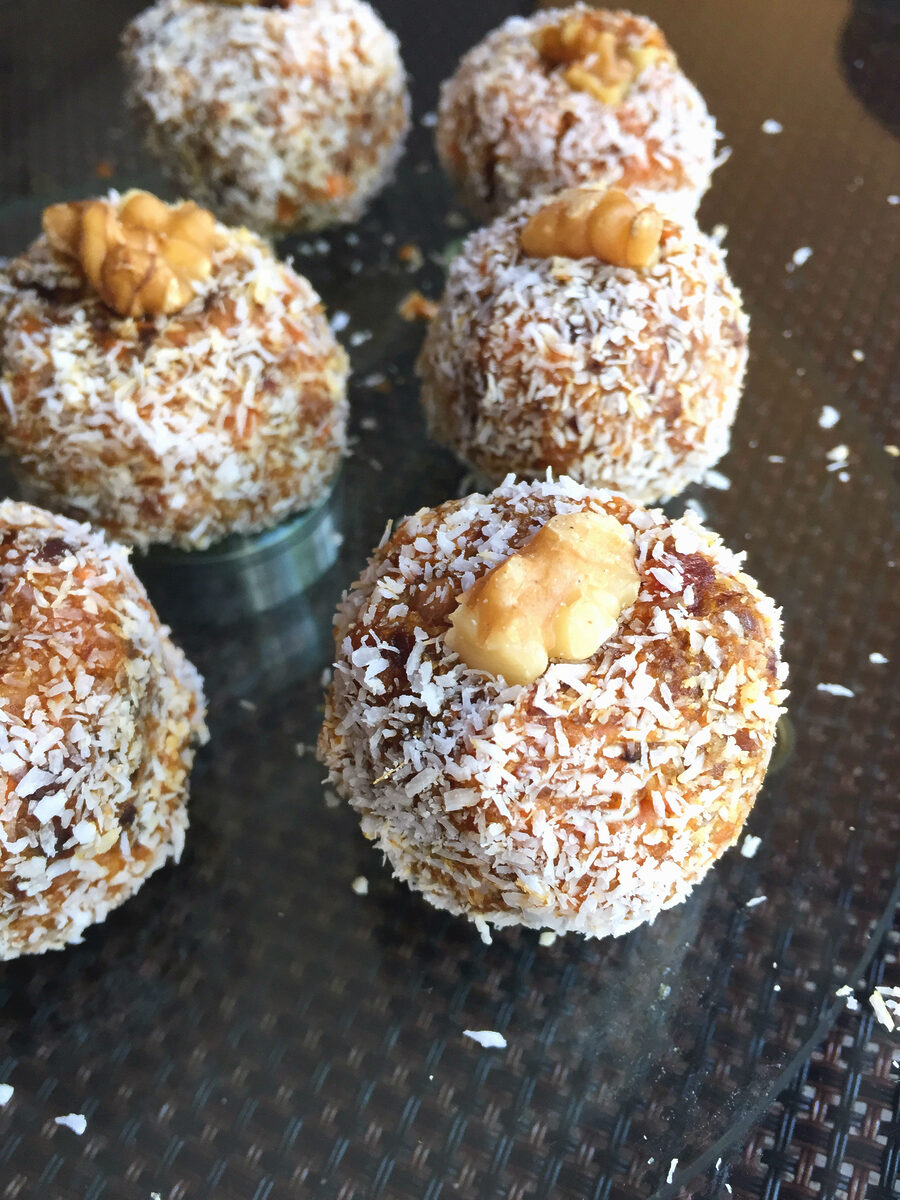 Easy No Bake Carrot Cake Coconut Balls