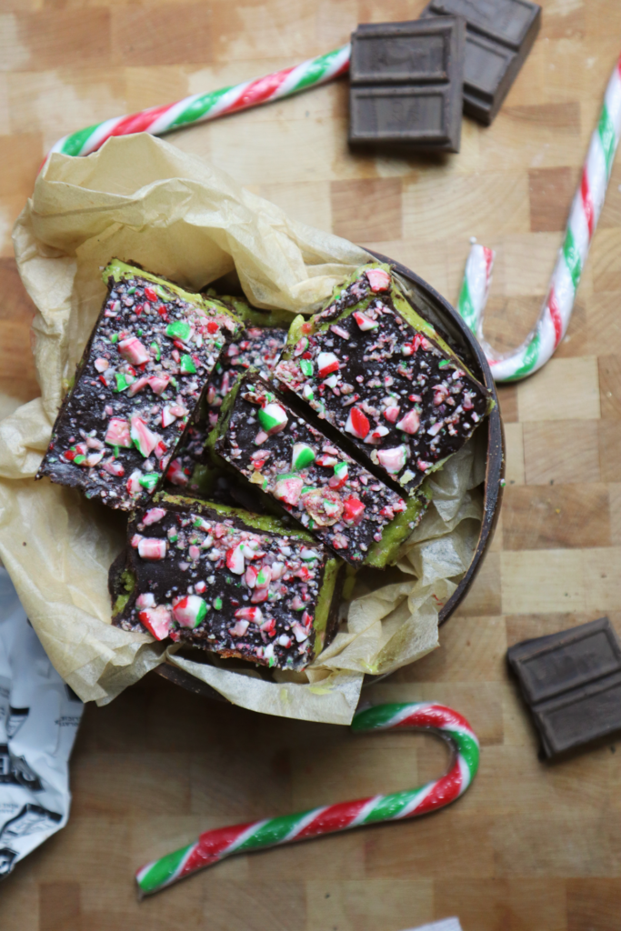 Peppermint Matcha Nanimo Bars