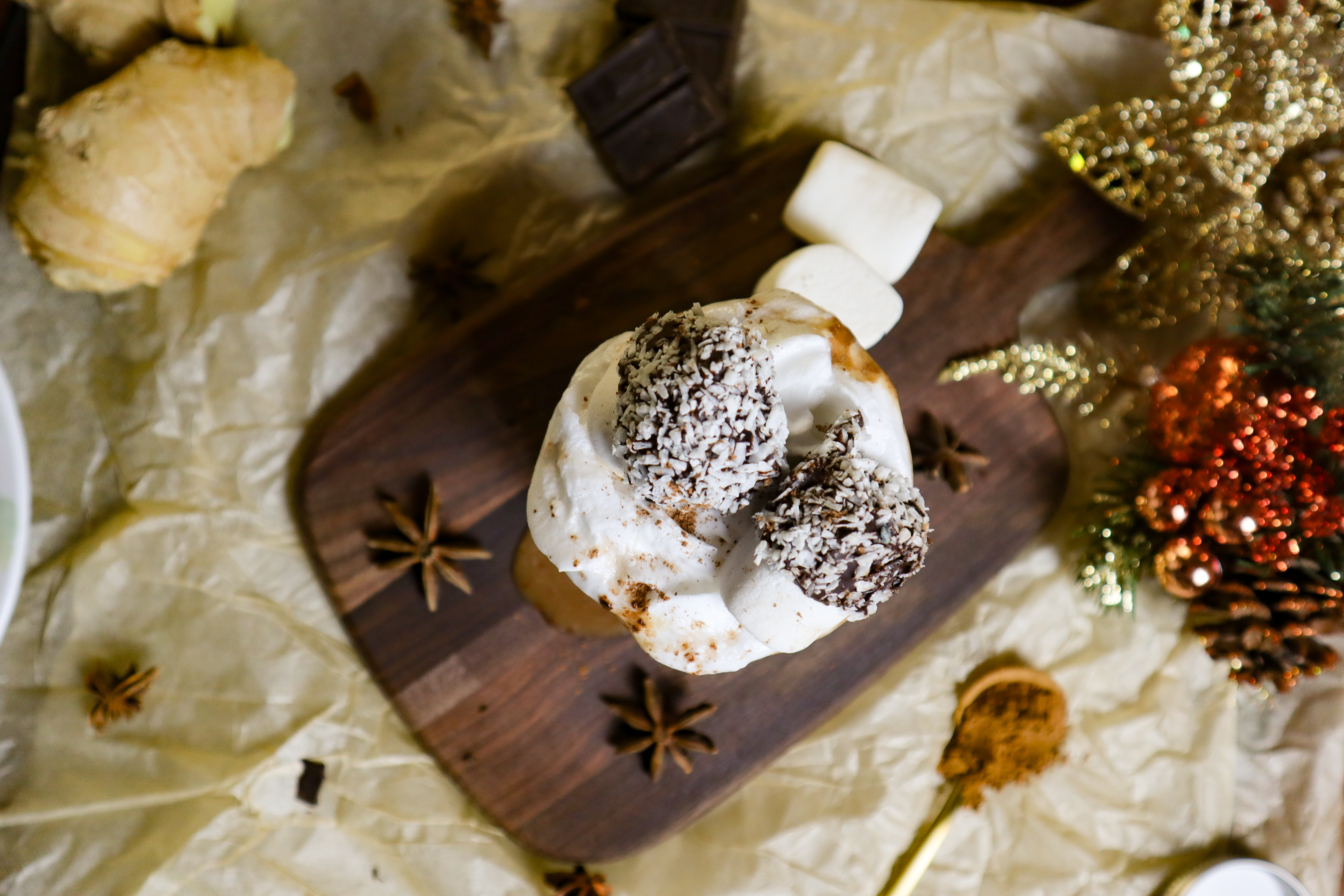 Creamy Vegan Hot Chocolate (Chai Spice)