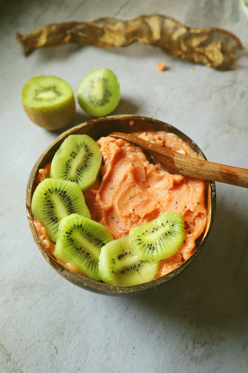 Sugar Free Sorbet Recipe (Kiwi Strawberry)