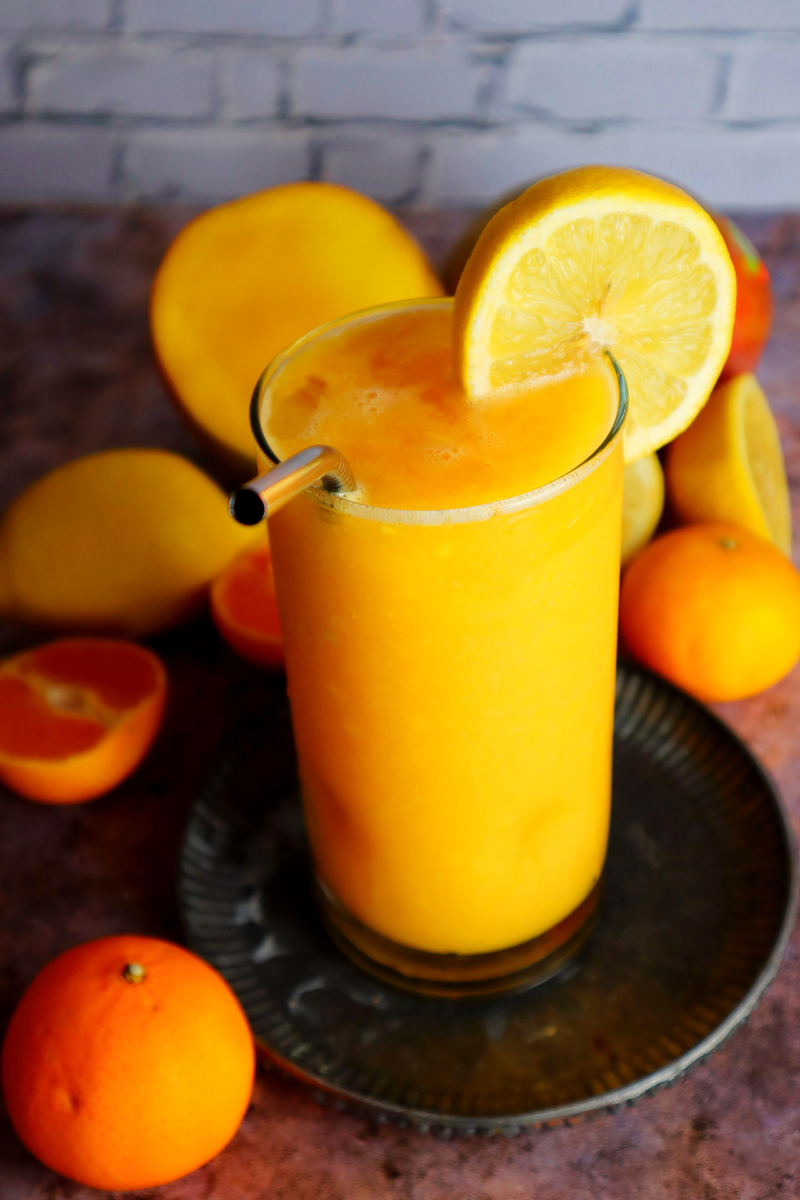 How To Make Healthy Fruit Slushies (Orange & Mango)