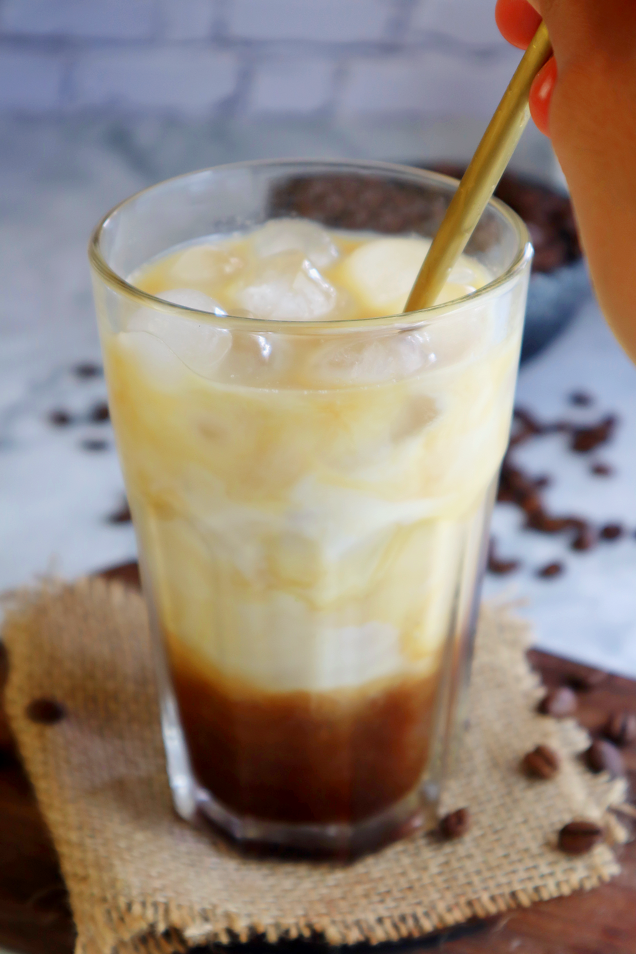 Starbucks Copycat Iced Vanilla Latte Recipe + Video