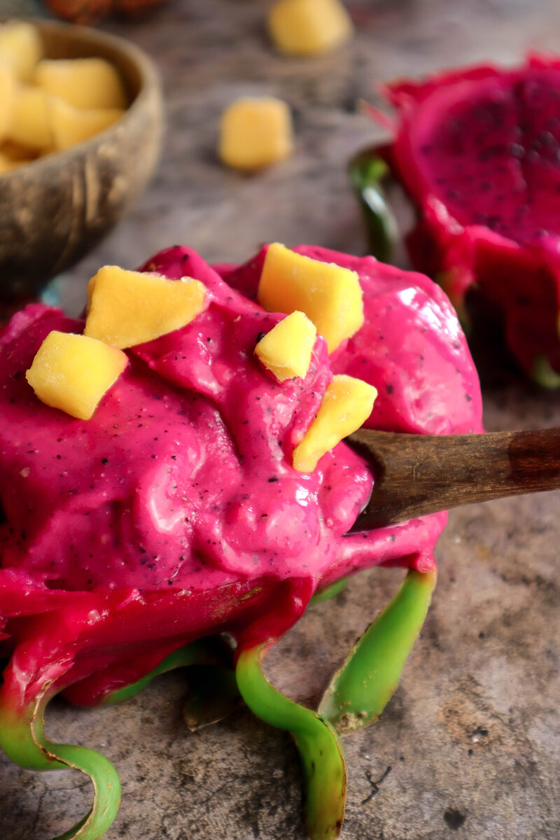 Raw Vegan Ice Cream Recipe (Pink Pitaya)