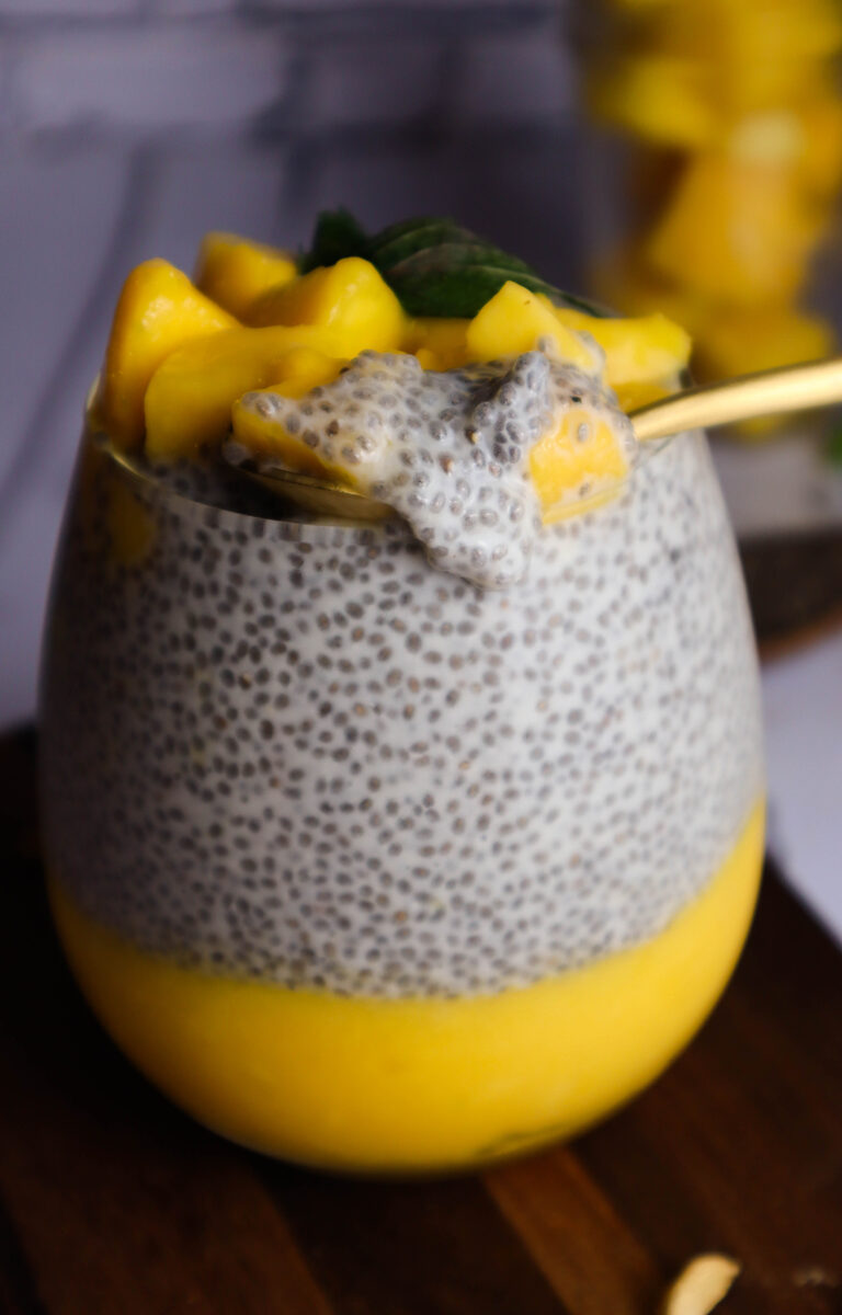 Layered Mango Chia Seed Pudding