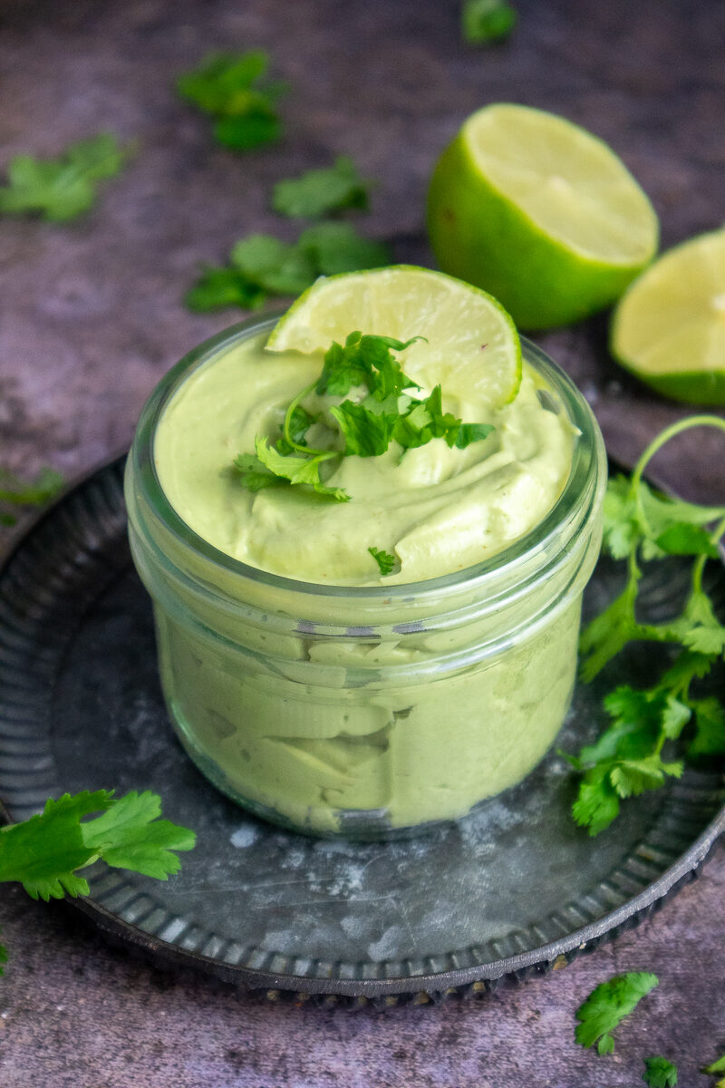 Vegan Avocado Lime Crema Recipe (5 Minute)