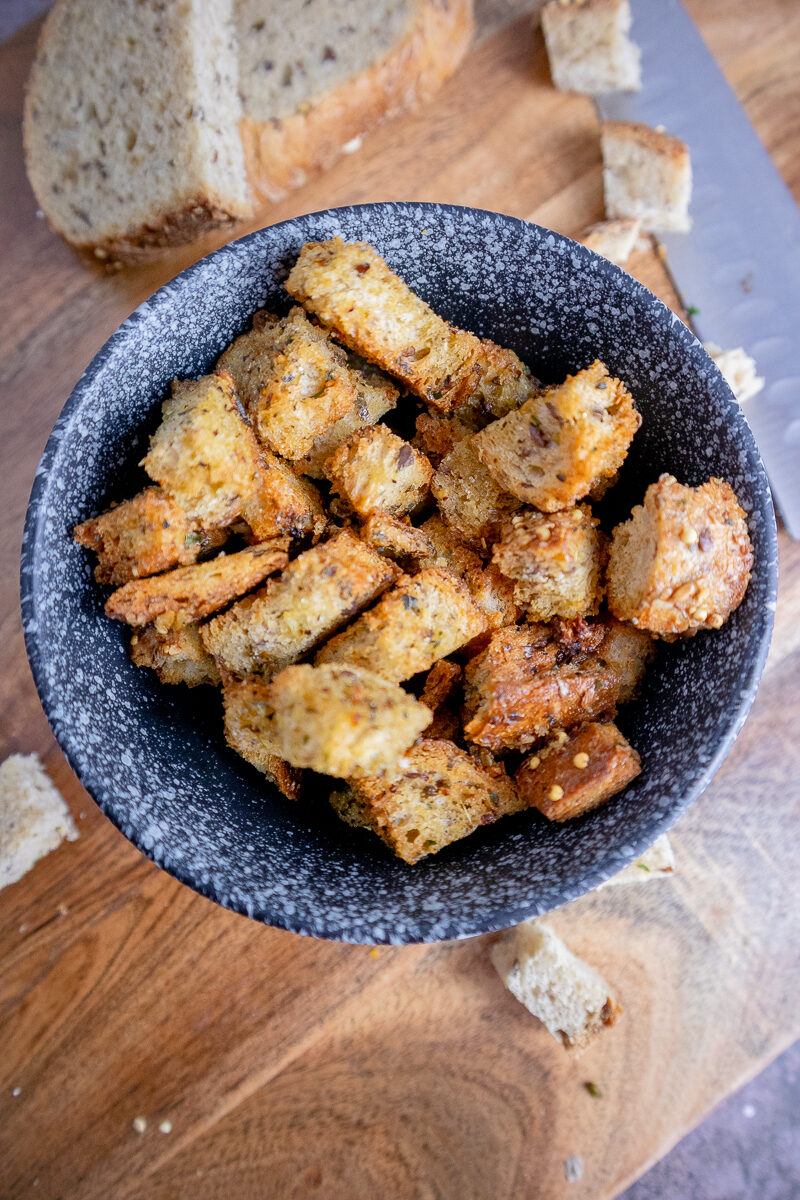 Homemade Gluten Free Air Fryer Croutons Recipe