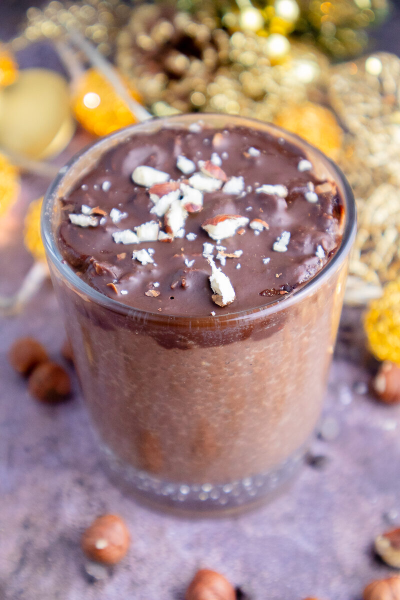 Vegan Ferrero Rocher Chia Seed Pudding