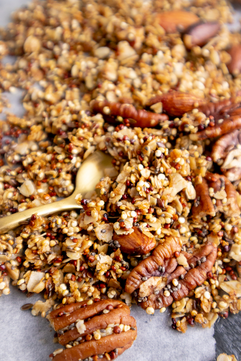 Vegan Maple Quinoa Nut & Seed Granola Recipe