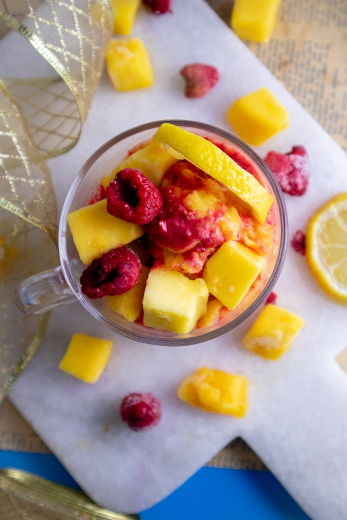 Dairy Free Mango Raspberry Swirl Sorbet Recipe