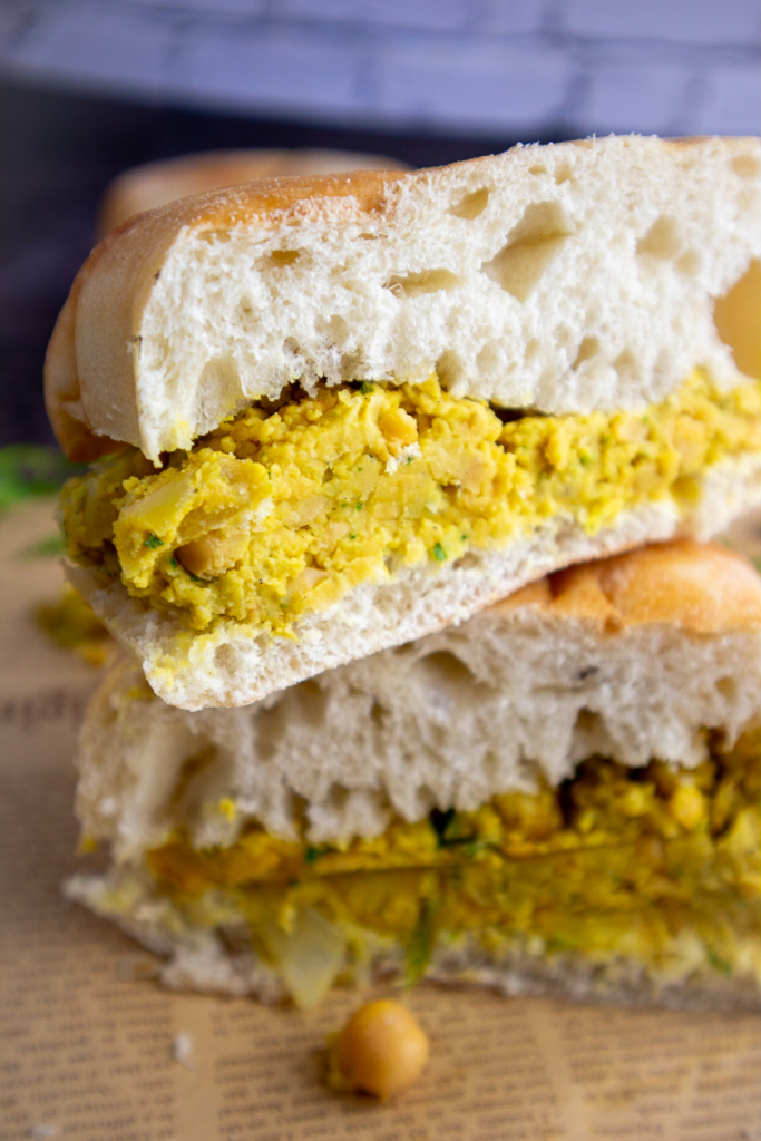 Vegan Chickpea Egg Salad Sandwich Recipe (No Tofu)