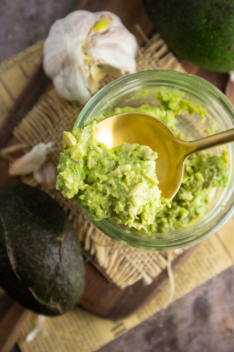 Chunky Avocado Garlic Butter Spread (Dairy Free)