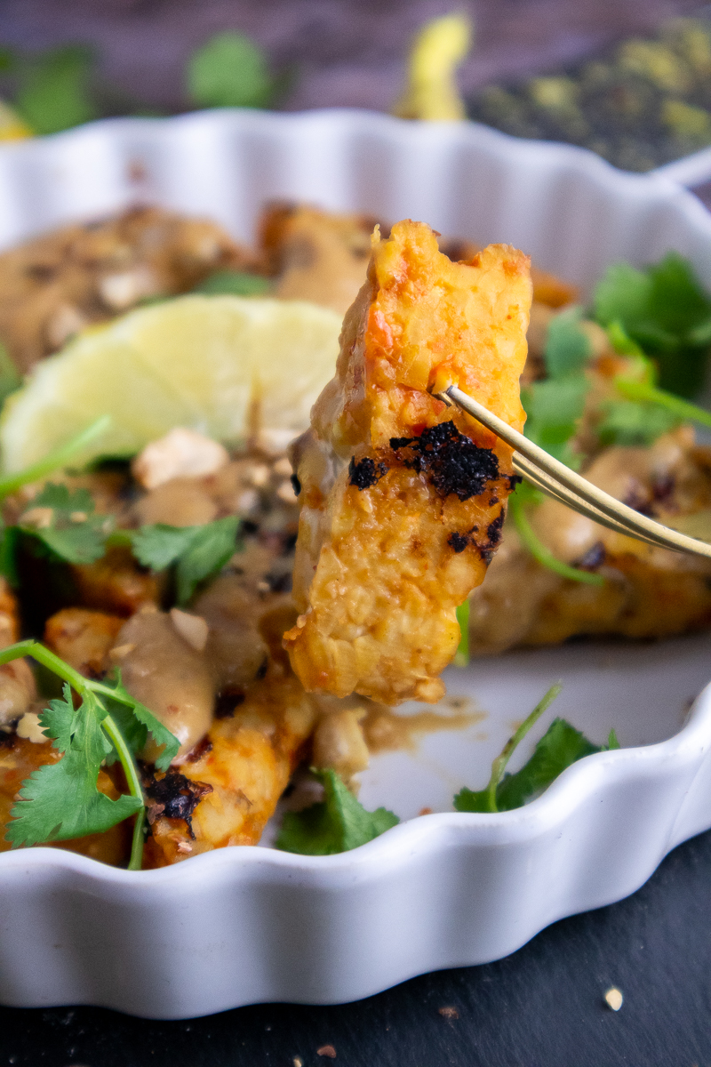 Vegan Sautéed Peanut Satay Tempeh Recipe