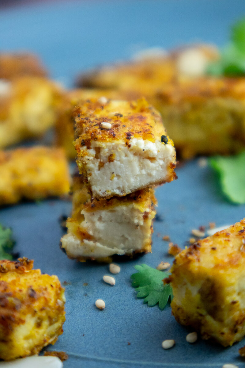 Crispy Vegan Pan-Fried Tofu Cheese Sticks Recipe