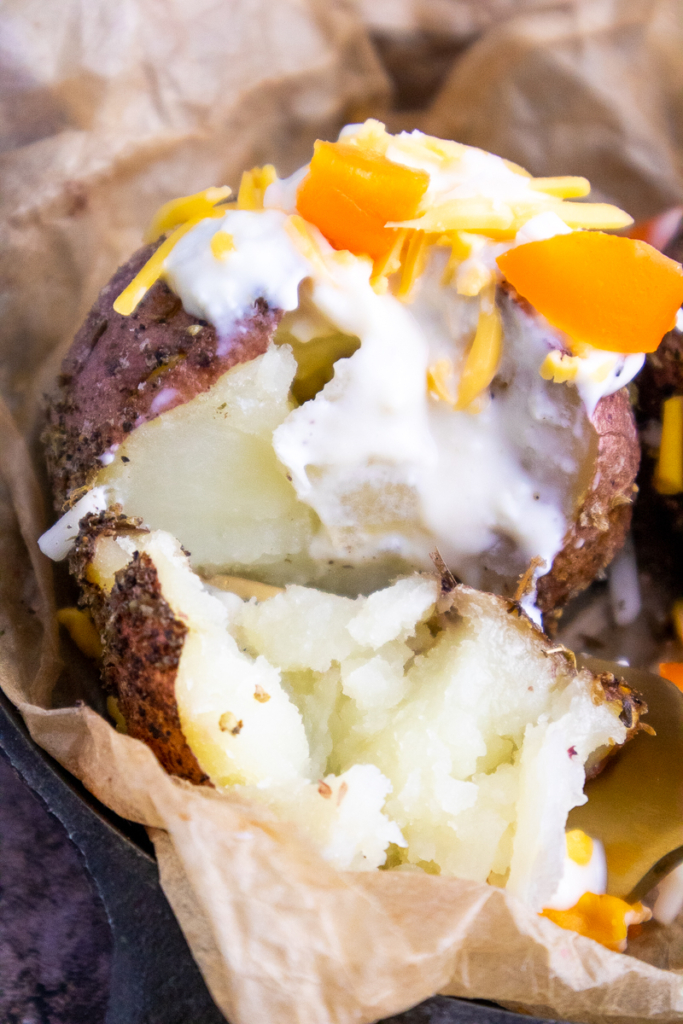 Loaded Oven Baked Cheesy Potatoes Recipe
