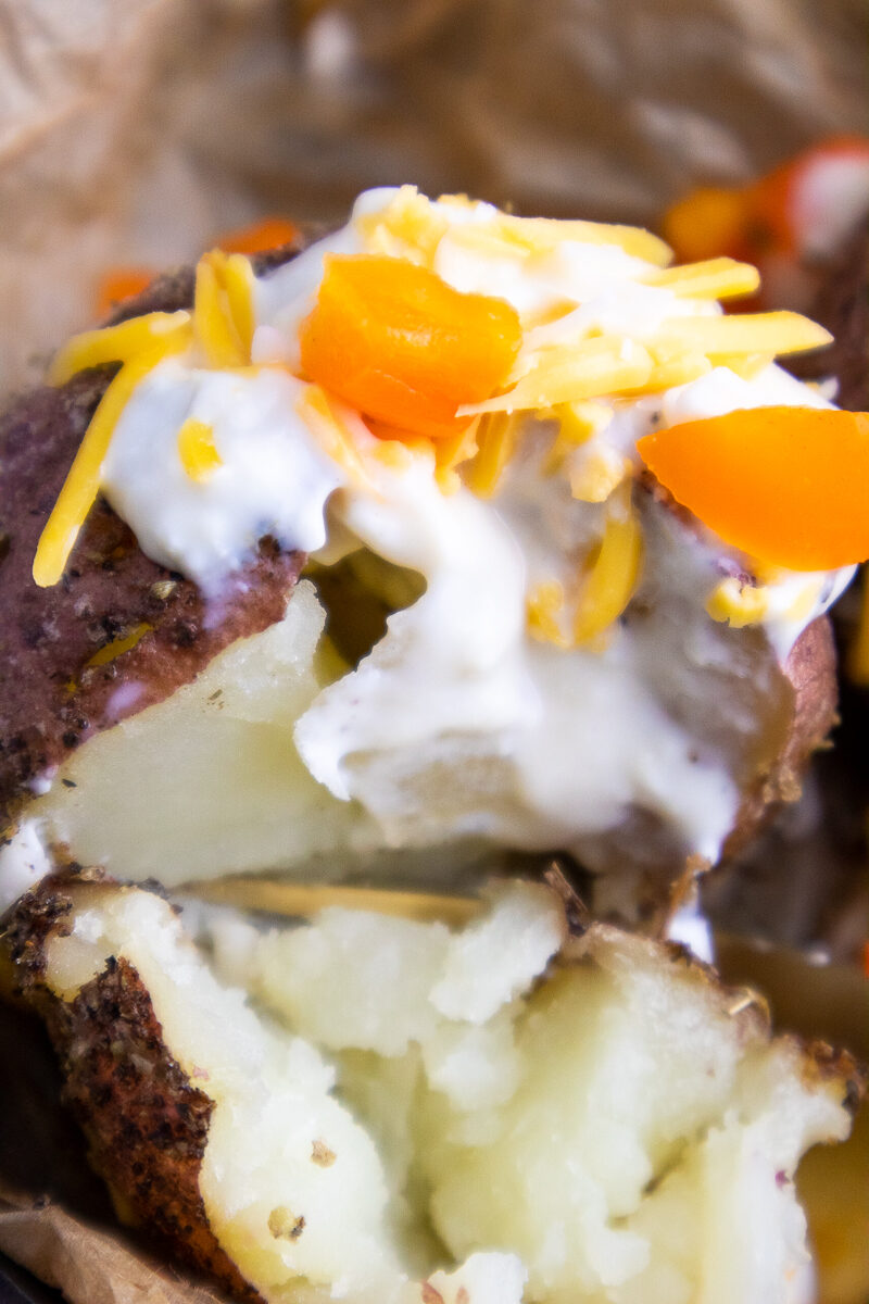 Loaded Oven Baked Cheesy Potatoes Recipe