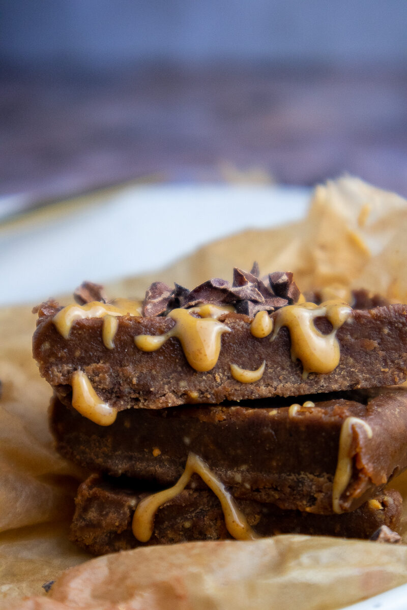 Chocolate Peanut Butter No Bake Protein Bars Recipe