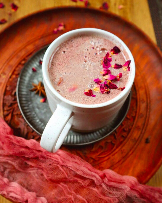 Cardamom Rose Latte Recipe