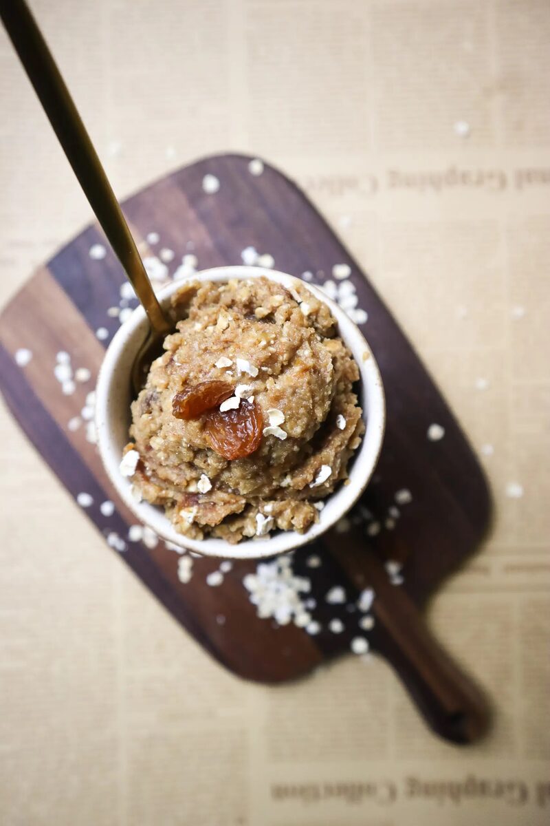 Healthy Oatmeal Raisin Cookie Dough