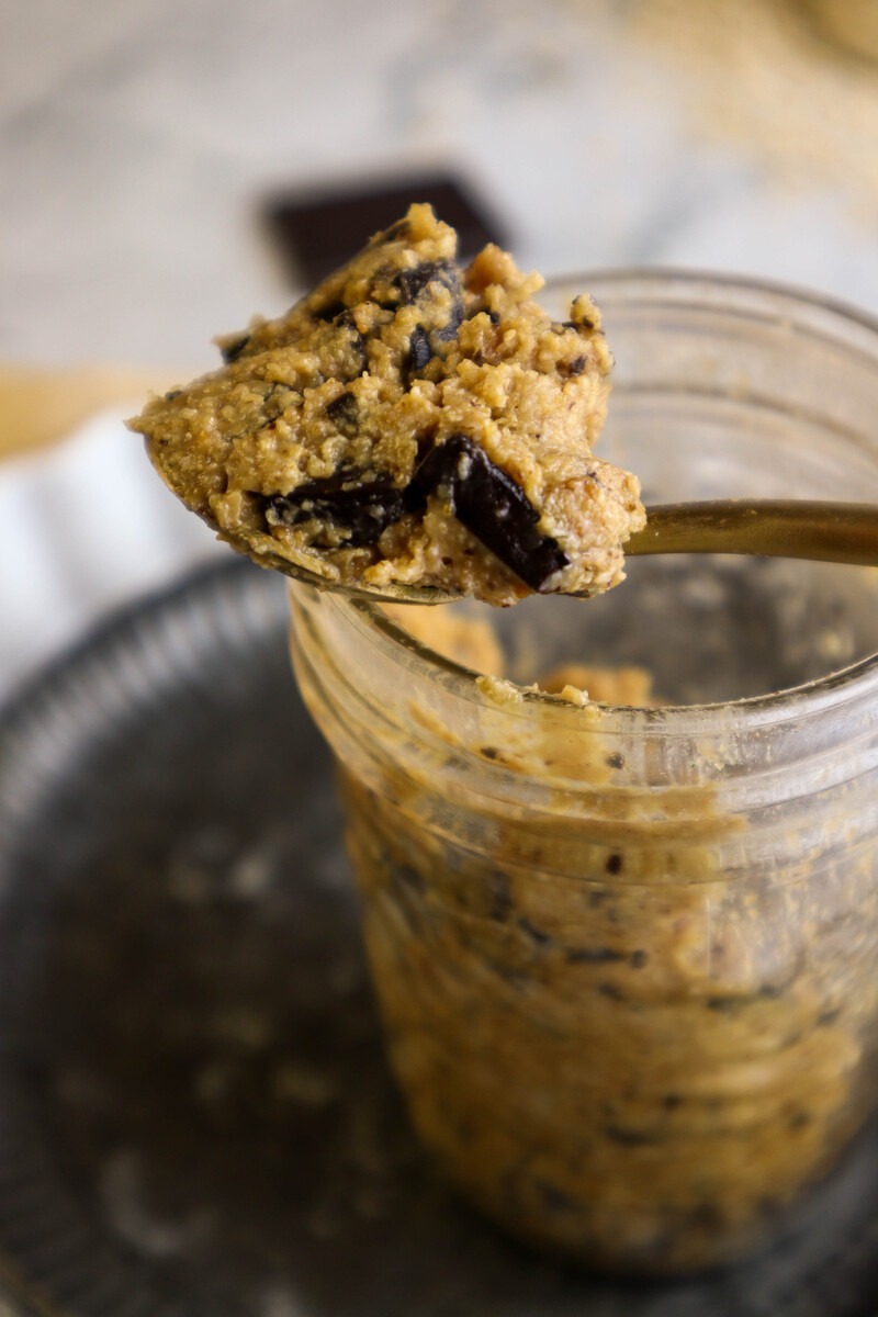 Vegan Oat Flour Chocolate Chip Cookie Dough (Gluten-Free)